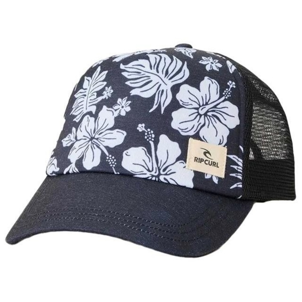 Rip Curl Mixed‎ Yardage Women's Trucker Hat White Black NWT